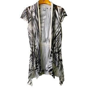 Drape front lightweight cardigan/duster